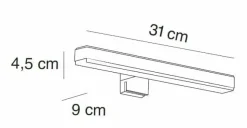 Aplique Led 310 Mm Rect. – Cromo Modelo Apliques – 7662002 – Manillons Torrent