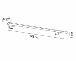 Aplique Led 808 Mm Rect. – Cromo Modelo Apliques – 7661002 – Manillons Torrent