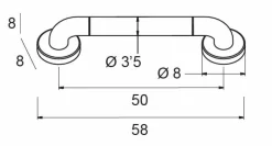 Asa Sujecion 500Mm – Blanco Modelo Combis – 1856075 – Manillons Torrent