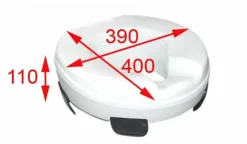 Asiento WC Ergonómico Elevador 10 Cm. Sin Tapa 15032.W – Nofer