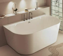 Bañera Acrilica Exenta Adosada A Pared Con Faldón – Taris – Baños 10