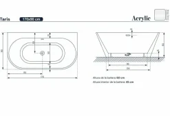 Bañera Acrilica Exenta Adosada A Pared Con Faldón – Taris – Baños 10