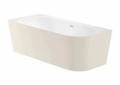 Bañera De STONEX® Beige De Esquina Asimétrica Izquierda Con Desagüe Click-clack Y Sifón 1800 X 800 X 590 Mm – Raina – Roca – A2486630B0