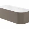 Bañera De STONEX® Café De Esquina Asimétrica Izquierda Con Desagüe Click-clack Y Sifón 1700 X 750 X 590 Mm – Raina – Roca – A2486660C0