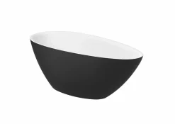 Bañera De STONEX® Oval Negra Con Desagüe Click-clack Y Sifón – Kauai – Roca – A2486170K0