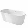 Bañera De STONEX® Ovalada Blanca Con Desagüe Click-clack Y Sifón – Raina – Roca – A248466000