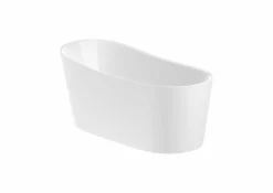 Bañera De STONEX® Ovalada Blanca Con Desagüe Click-clack Y Sifón – Maui – Roca – A248499000