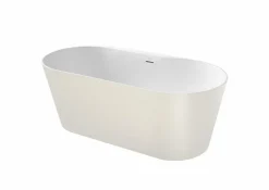 Bañera De STONEX® Ovalada Beige Con Desagüe Click-clack Y Sifón – Raina – Roca – A2484660B0