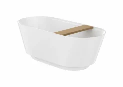Bañera De STONEX® Ovalada Con Tira LED Integrada Y Bandeja De Madera – Roca – A248672000