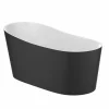 Bañera De STONEX® Ovalada Negra Con Desagüe Click-clack Y Sifón – Maui – Roca – A2484990K0
