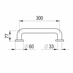 Barra De Apoyo Recta Inox Mate 300 Mm – Prestobar Inox 285 – PrestoEquip – 88285
