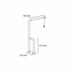 Barra De Apoyo Suelo A Pared Nylon – Prestobar 145 – PrestoEquip – 89145