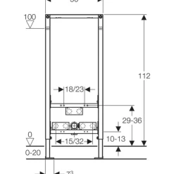 Bastidor Para Bidé , 112 Cm – Duofix – Gaberit