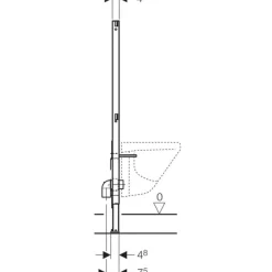 Bastidor Para Bidé , 112 Cm – Duofix – Gaberit