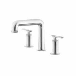 Batería Lavabo Repisa Bimando Pulsador Lever Con Desagüe – Strem – 7979800 – Galindo