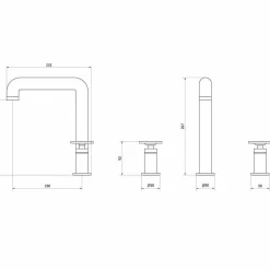 Batería Lavabo Repisa Bimando Pulsador Lever Con Desagüe – Strem – 7979800 – Galindo