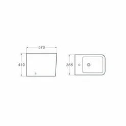 Bidé BTW Compacto Negro Pisa – 385507 – Aquore