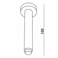 Brazo De Ducha Vertical Empotrable Minimalista 100 Mm – 66805 – Galindo