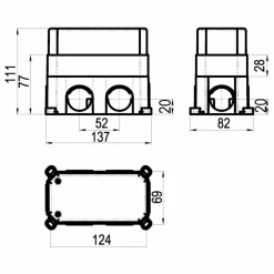 Caja De Empotrar Universal 2 Y 3 Vías – BOX02 – Galindo
