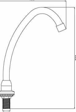 Caño Giratorio Para Grifo Pedal – 07IND000CR – AQG