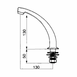 Caño Lavabo Giratorio Eco Para Fijación Sobre Repisa – 10202 – Presto Iberica