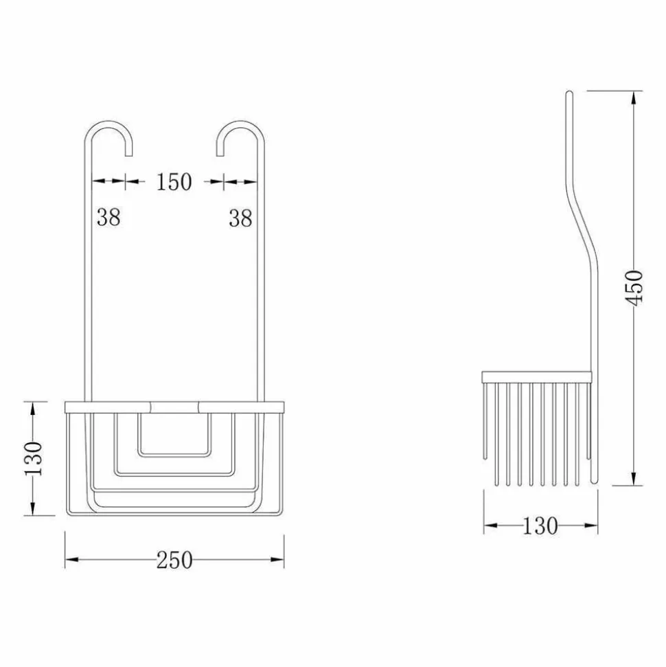 Cesta Portagel De Latón Rectangular Colgar Albeniz – Oxen –