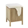 Cesto Con Asiento Nogal Marrón, 39x39x52 Cm – Norway – Wenko