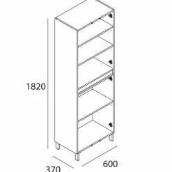 Columna Auxiliar 4 Puertas 60x37x181 Cm – Pilar Infinity – Salgar