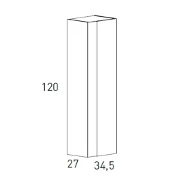 Columna Auxiliar De Baño Suspendida 1 Puerta Reversible – Vision – VisoBath