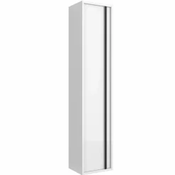 Columna Auxiliar Pilar 1 Puerta Con Cierre Amortiguado, Reversible Y Baldas De Madera. Tirador Incluido – Attila – Salgar