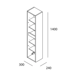 Columna Auxiliar Pilar De Dos Puertas Reversible – Noja – Salgar
