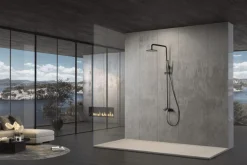 Columna Barra De Ducha Monomando Negro Mate Serie Delos – BDD055/NG – Imex