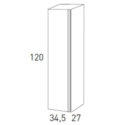 Columna De Baño Auxiliar Suspendida 1 Puerta Reversible – Granada – VisoBath