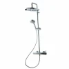 Columna De Ducha Mezcladora Theo Rociador 250 Mm Y Flexo Pvc – 86450301 – Galindo