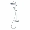 Columna De Ducha Mezcladora Nine Rociador 250 Mm Inox Y Flexo Pvc – 46250301 – Galindo