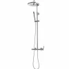 Columna De Ducha Mezcladora Cónico Blanco Rociador 300 Mm Inox Y Flexo Pvc – 71750304 – Galindo – LuxCover