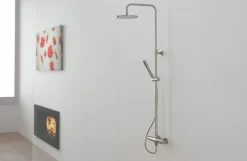 Columna De Ducha Mezcladora 250 Mm Abs, Flexo PVC Y Maneral Pysa 5 Funciones Cromo – Livra – Galindo – 49650300
