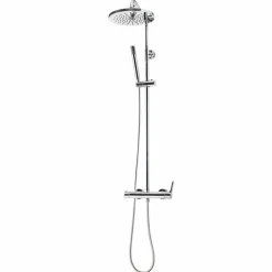Columna De Ducha Mezcladora Cónico Rociador 250 Mm Inox Y Flexo Pvc – 71750301 – Galindo