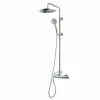 Columna De Ducha Mezcladora Con Columna 200 mm Abs, Flexo Inox Y Maneral Pysa 5 Funciones Cromo – Karim Due – Galindo – 88950100
