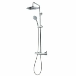 Columna De Ducha Mezcladora Theo Rociador 200 Mm ABS Y Flexo Inox – 86450100 – Galindo