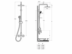 Columna De Ducha Monomando M – BASIC Cromo – A5A974FC00 – Victoria – Roca