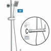 Columna De Ducha New Ocean Con Monomando, Rociador ABS De 20×20 Cm. – 21NOAMD01 – AQG