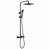 Columna De Ducha Termostática Negra Cuadrada – Combi – Llavisan – L126004