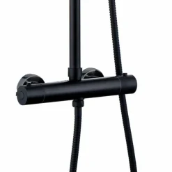 Columna De Ducha Termostática Negra Cuadrada – Combi – Llavisan – L126004