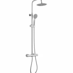 Columna De Ducha Termostática Redonda Cromo – Suprema – Aquahome
