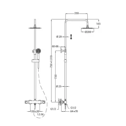 Columna De Ducha Termostática – Manacor – Teka