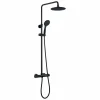 Columna De Ducha Termostática Negra Redonda – Combi – Llavisan – L125994