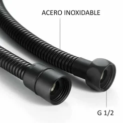 Columna De Ducha Termostática Negra Redonda – Combi – Llavisan – L125994