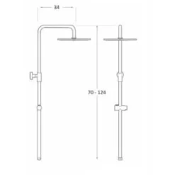 Columna De Ducha Termostática Cuadrada Negro Mate- Suprema – Aquahome