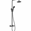 Columna De Ducha Termostática Redonda Negro Mate – Sofia – Aquahome